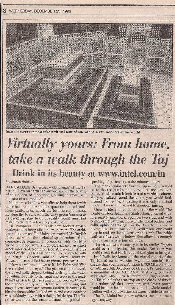 Real Time Walkthrough of the TAJ MAHAL